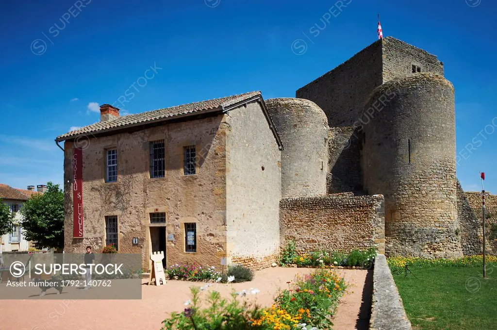 France, Saone et Loire, Semur en Brionnais, labeled Les Plus Beaux Villages de France The Most Beautiful Villages of France, Saint Hugues castle