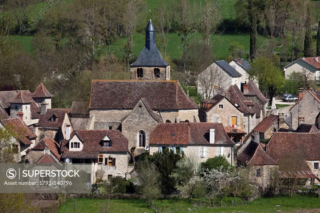 France, Lot, Rignac, the village on the Causse de Gramat