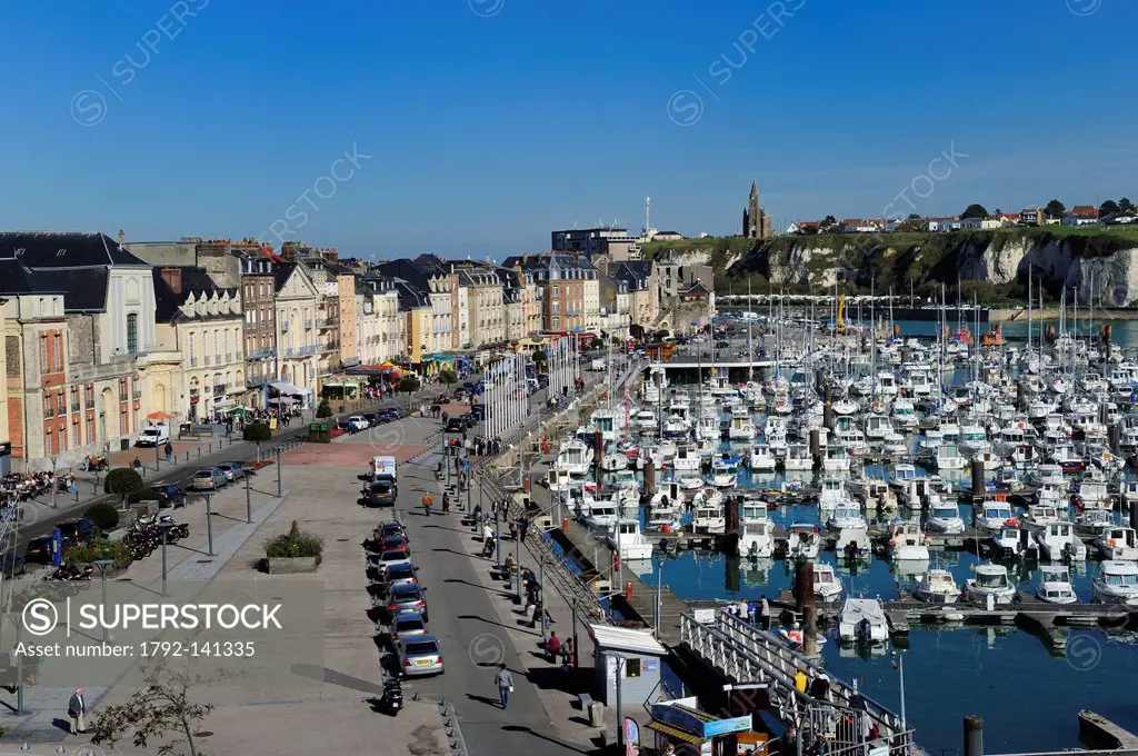France, Seine Maritime, Dieppe, the harbour and the Quai Henri IV