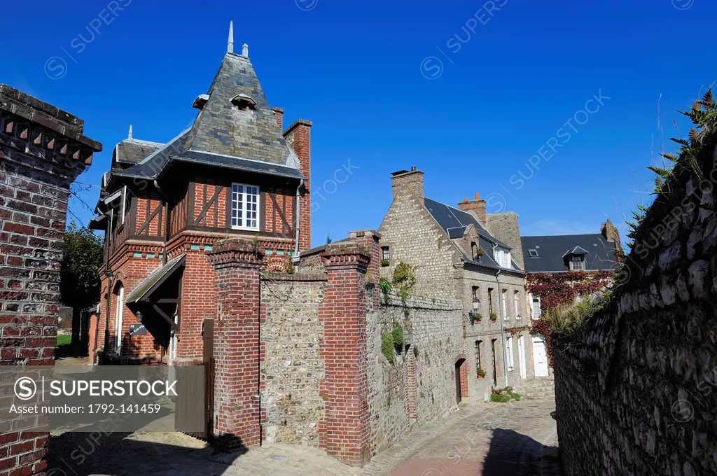 France, Seine Maritime, Saint Valery en Caux, the Aval district, the Rue des Penitents