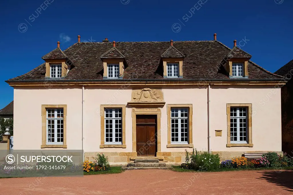 France, Saone et Loire, Semur en Brionnais, labeled Les Plus Beaux Villages de France The Most Beautiful Villages of France, the town hall