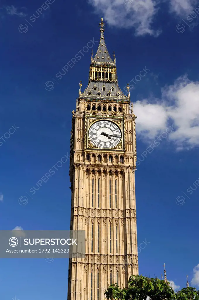 United Kingdom, London, Palace of Westminster, Big Ben
