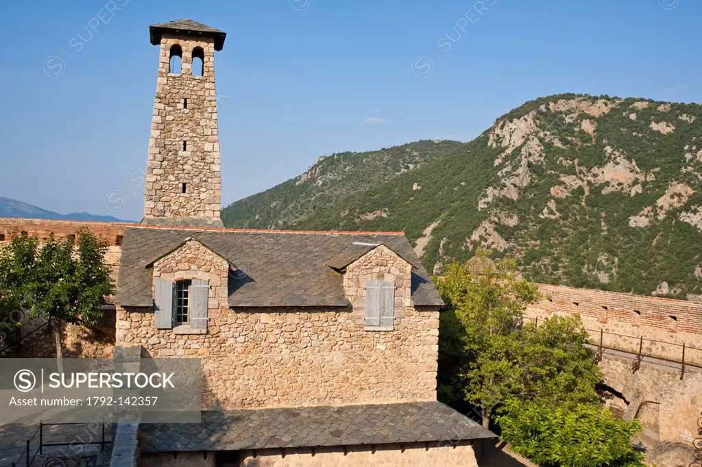 France, Pyrenees Orientales, Villefranche de Conflent, labeled Les Plus Beaux Villages de France The Most Beautiful Villages of France, medieval city ...