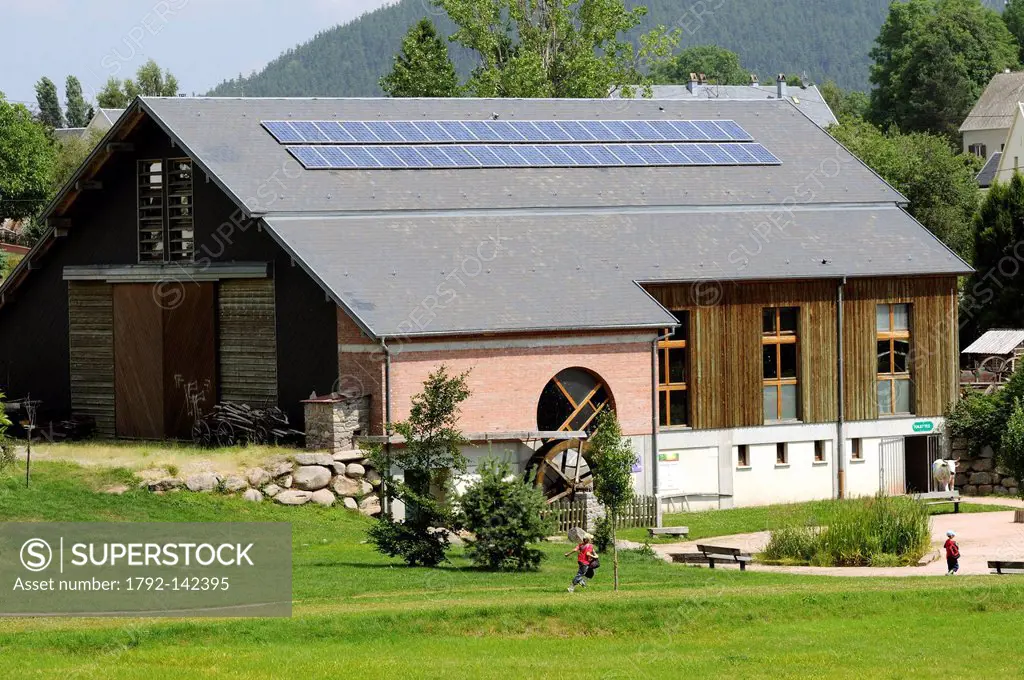 France, Haut Rhin, Labaroche, Museum of Wood, photovoltaic, solar panels, funded by the Citizens Association of Funders whose shares are reimbursed by...