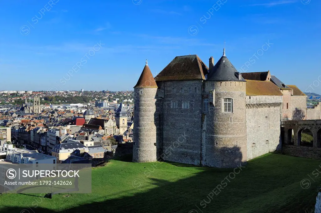 France, Seine Maritime, Dieppe, the Castle museum dominates the city