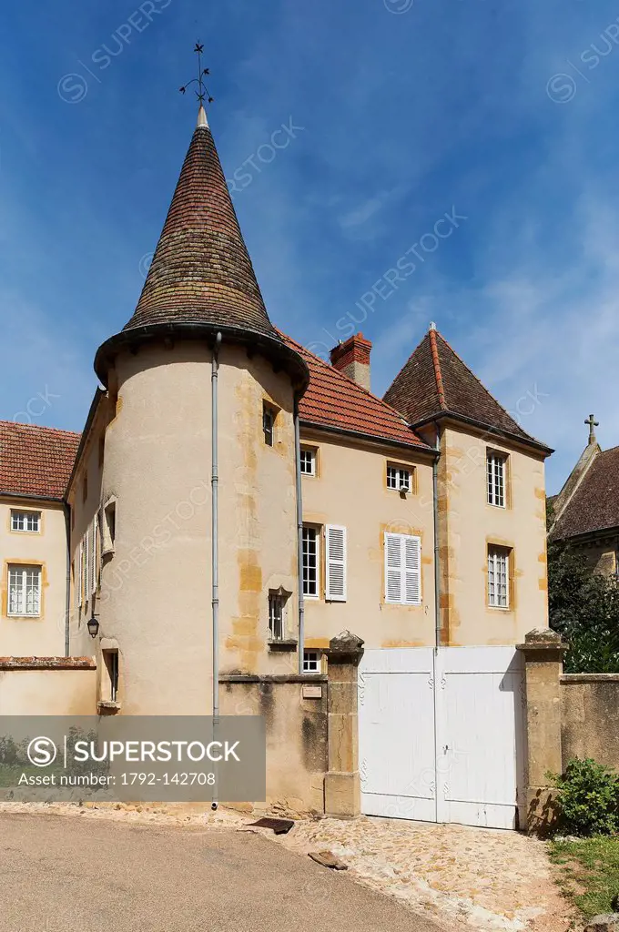 France, Saone et Loire, Semur en Brionnais, labeled Les Plus Beaux Villages de France The Most Beautiful Villages of France, Beurrier house