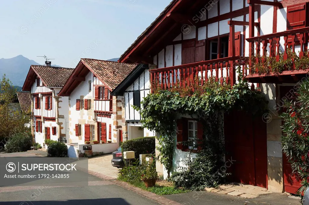 France, Pyrenees Atlantiques, Sare, labelled Les Plus Beaux Villages de France The Most Beautiful Villages of France