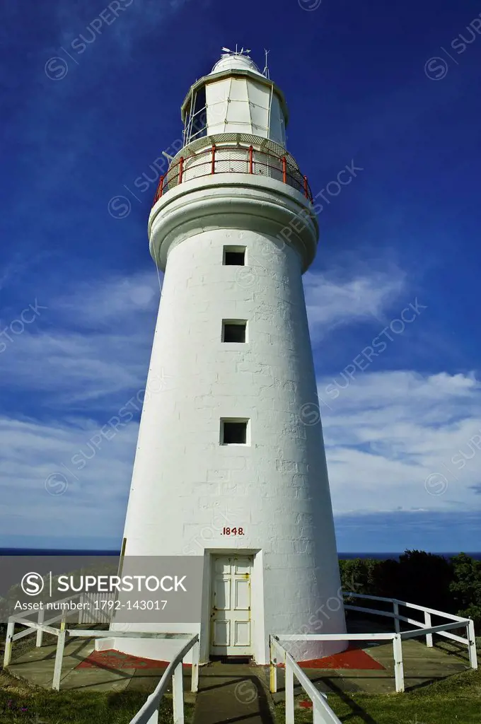 Australia, Victoria, Great Ocean Road, Great Otway National Park, Cape Otway, the Cape Otway lightstation built in 1848