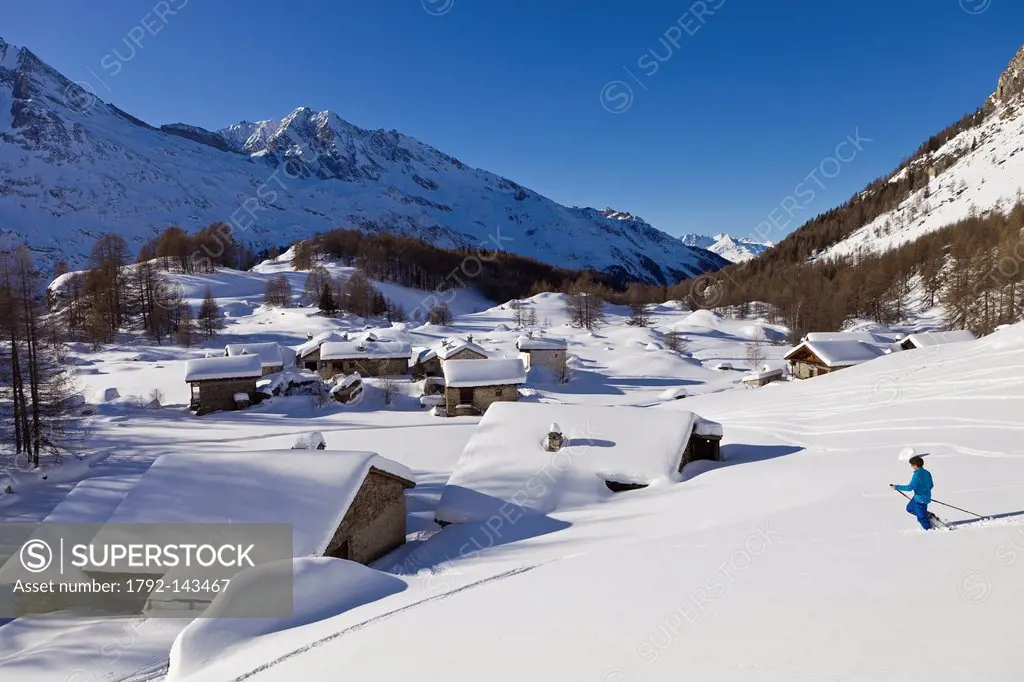 France, Savoie, Sainte Foy Tarentaise, the hamlet of high mountain pasture of Monal