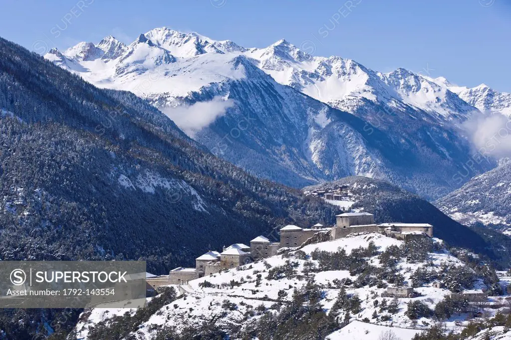 France, Savoie, Haute Maurienne valley, Aussois, Forts of Esseillon are a series of five nineteenth century fortifications built to protect the Piedmo...