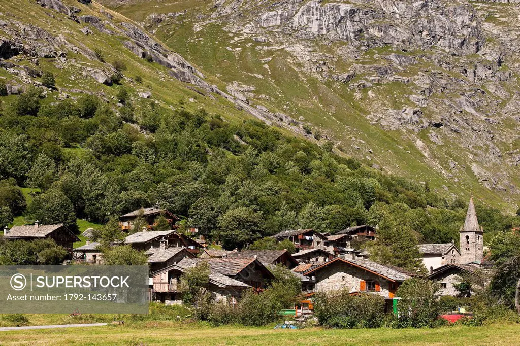 France, Savoie, Bonneval sur Arc alt:6 069,55 ft, the highest village of Haute Maurienne valley, labeled Les Plus Beaux Villages de France The Most Be...