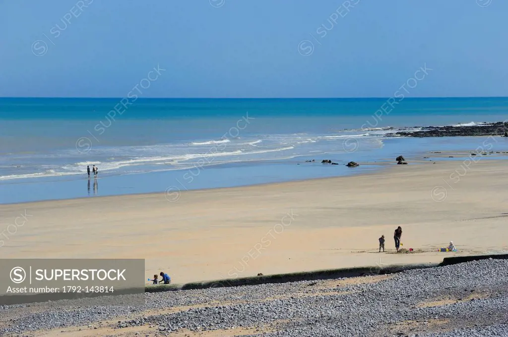 France, Seine Maritime, the beach of Veules les Roses