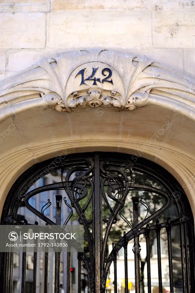 France, Paris, 142 avenue de Versailles building in Art Nouveau style by Hector Guimard