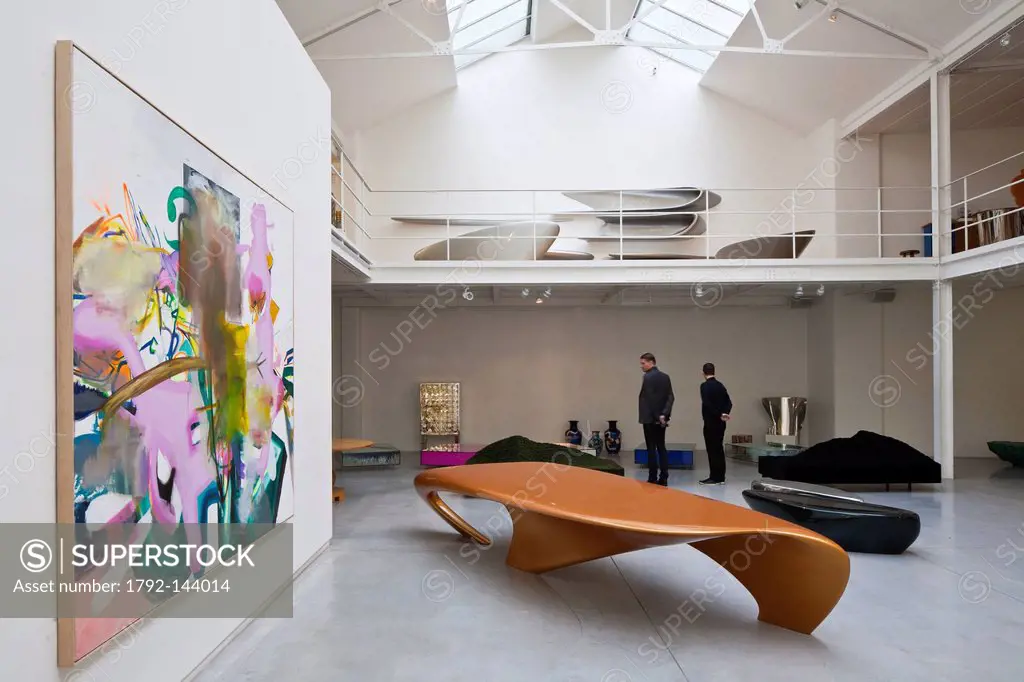 United Kingdom, London, Lambeth, David Gill gallery with furniture by architect Zaha Hadid