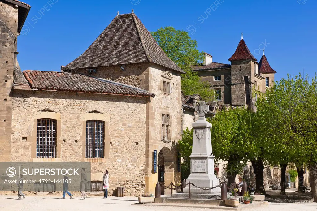 France, Isere, Saint Antoine l´Abbaye, labelled Les Plus Beaux Villages de France The Most Beautiful Villages of France, on the Route of Santiago de C...