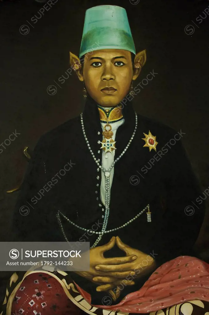 Indonesia, Java, Yogyakarta Region, Yogyakarta, Kraton Ngayogyakarta Hadiningrat, Jogja Sultan´s palace, painting