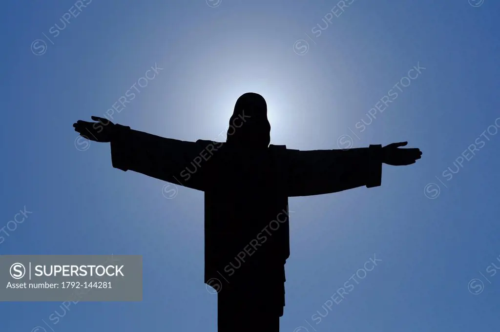 Dominican Republic, Puerto Plata province, Puerto Plata, statue of Jesus Christ the Redeemer with outstretched arms on top of Mount Isabel de Torres