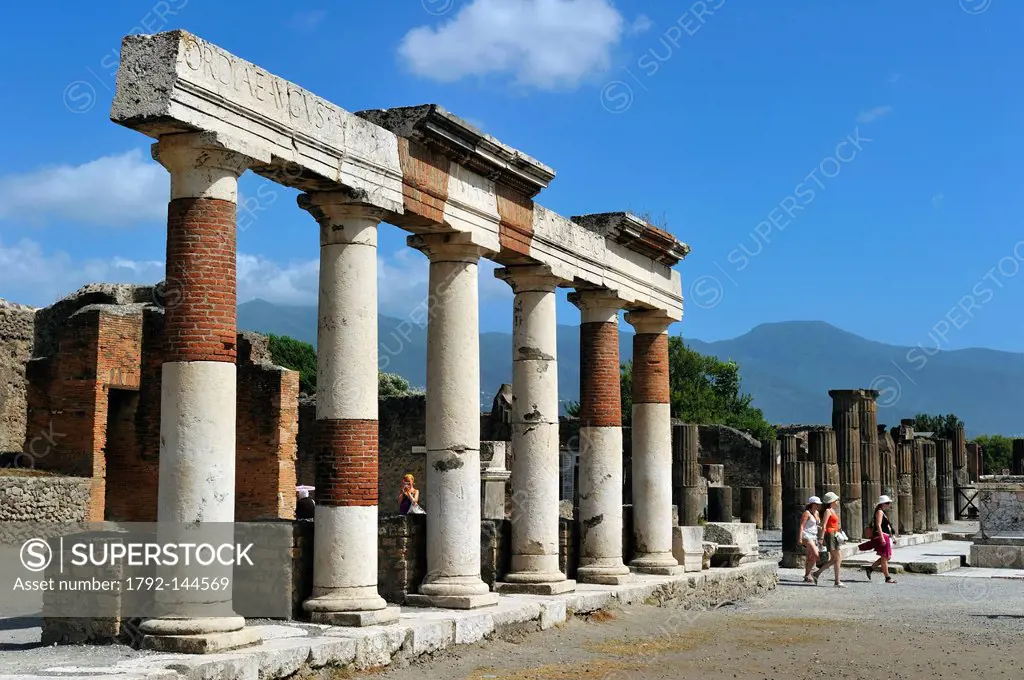 Italy, Campania, Pompei, archeological site listed as World Heritage by UNESCO, the Forum