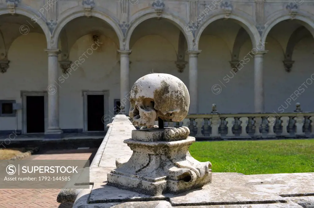 Italy, Campania, Naples, historical centre listed as World Heritage by UNESCO, Certosa di San Martino St. Martin´s Charterhouse, San Martino cloister,...