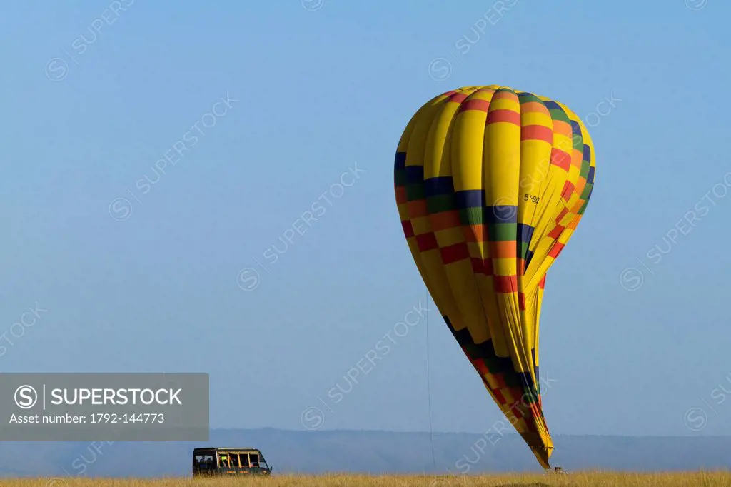 Kenya, Masai Mara Game Reserve, turism, flight with a balloon