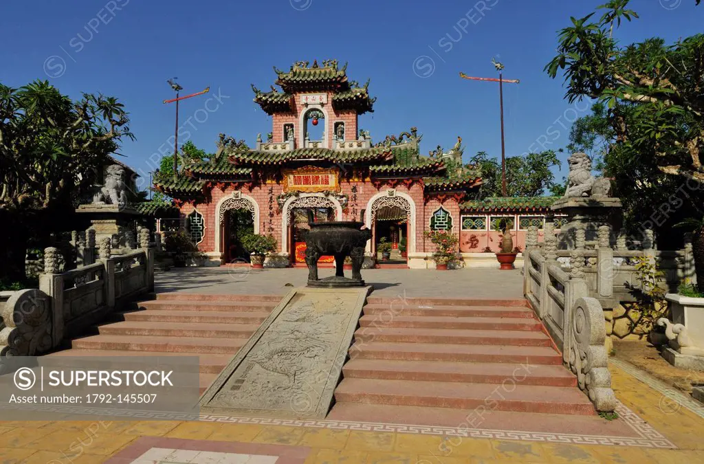 Vietnam, Quang Nam Province, Hoi An, Old Town, listed as World Heritage by UNESCO, Phuoc Kien pagoda or Fujian Chinese Assembly hall, built in 1697