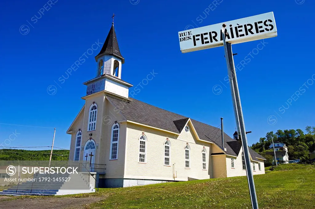 Canada, Quebec province, Gaspesie, La Marte, the village church