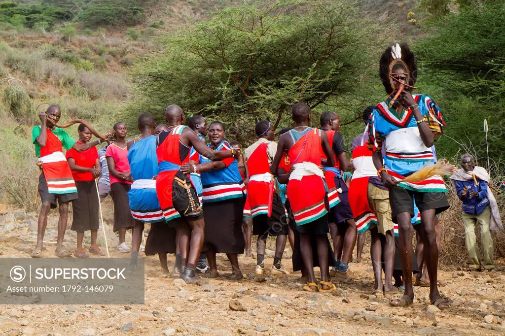 Kenya, Great Rift Valley, Lake Bogoria National Reserve, Endorois people celebrating the return to their land