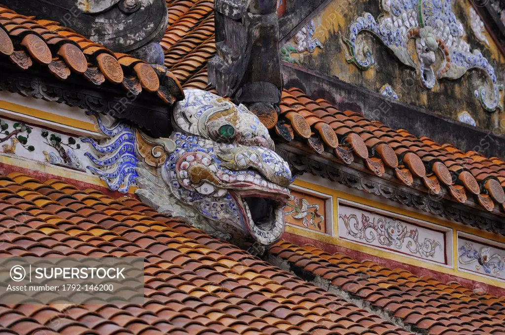 Vietnam, Thua Thien Hue Province, Hue, listed as World Heritage by UNESCO, Imperial City, the Citadel built in the 19th century, Dien Tho Palace