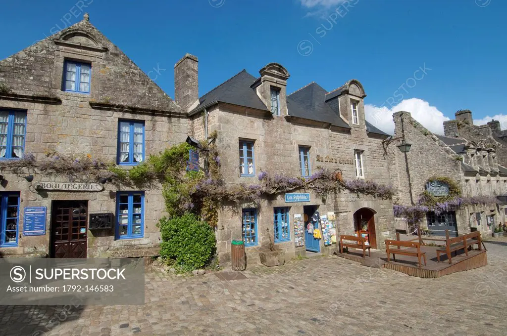 France, Finistere, Locronan, labelled Les plus Beaux Villages de France The Most Beautiful Villages of France