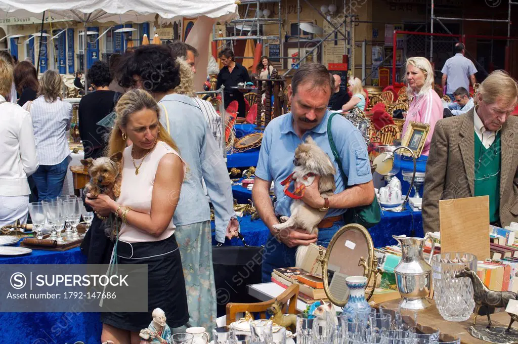 France, French Riviera, Nice, Cours Saleya, flea market