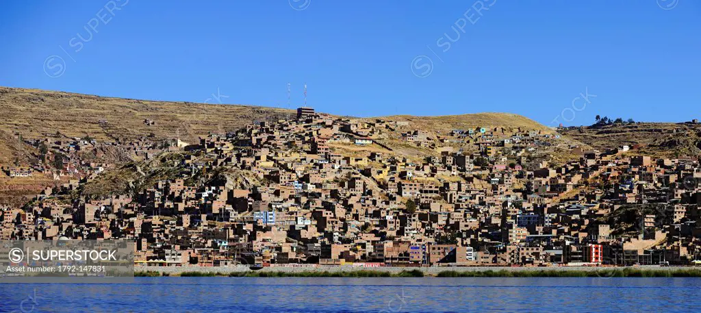 Peru, Puno province, lake Titicaca, Puno 4000m