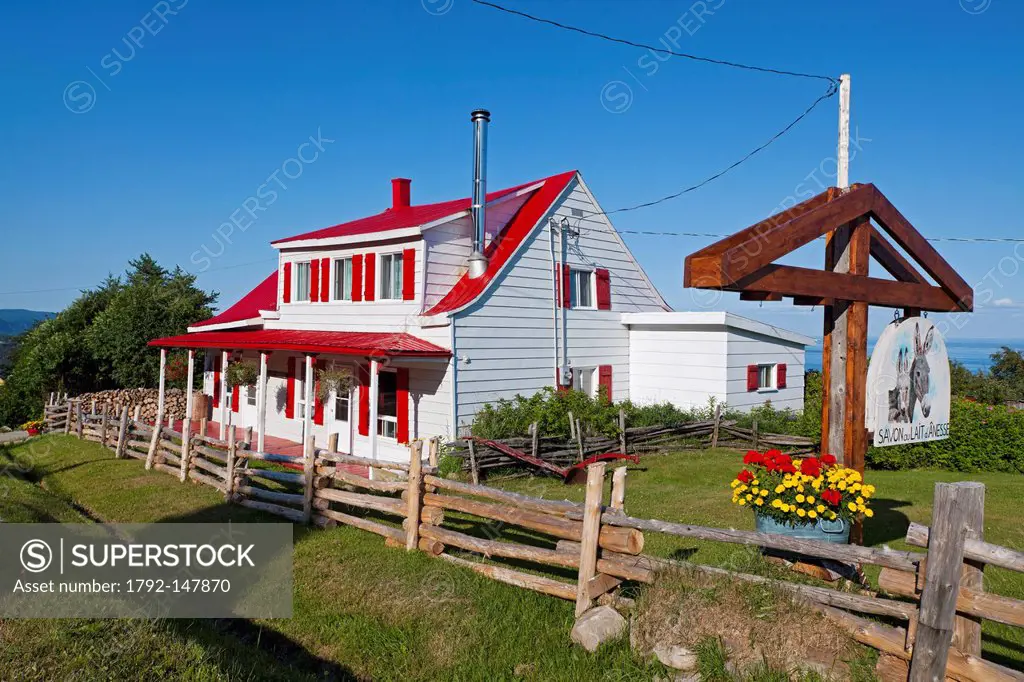 Canada, Quebec province, Charlevoix region, St Lawrence river raod, Port au Persil member of the association of the most beautiful villages of Quebec,...