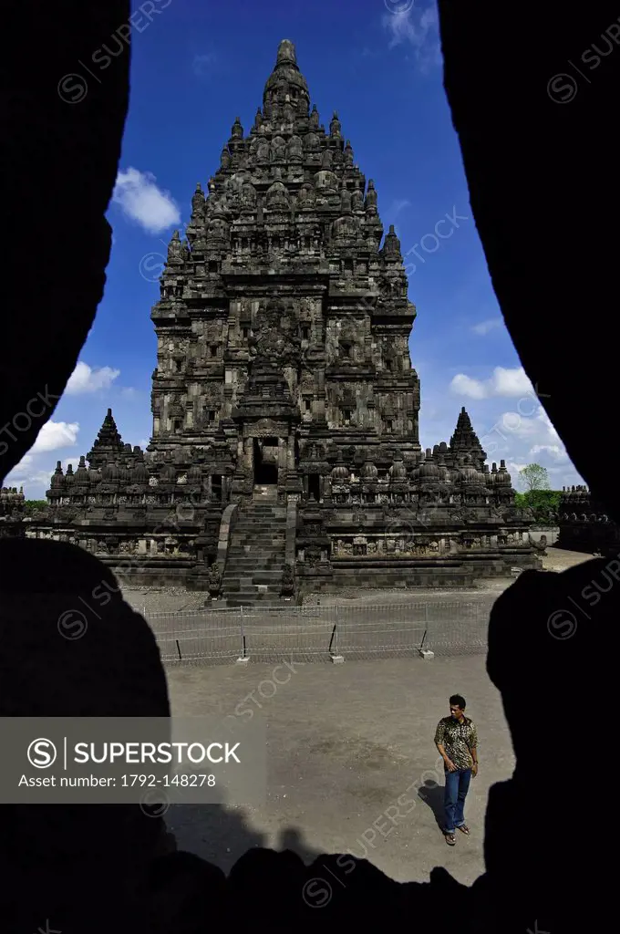 Indonesia, Java, Yogyakarta Region, Prambanan temples listed as World Heritage by UNESCO, built between the 8th and 10th Century AD, are the largest H...