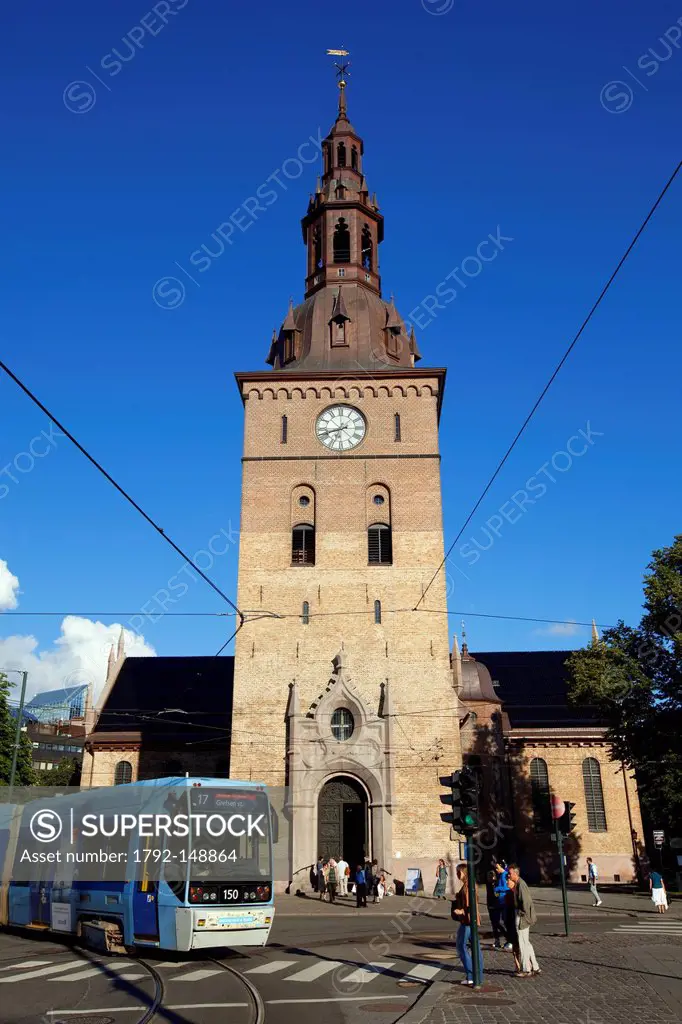 Norway, Oslo, Stortorvet Square, Oslo Cathedral, Church of Our Saviour of the 17th century