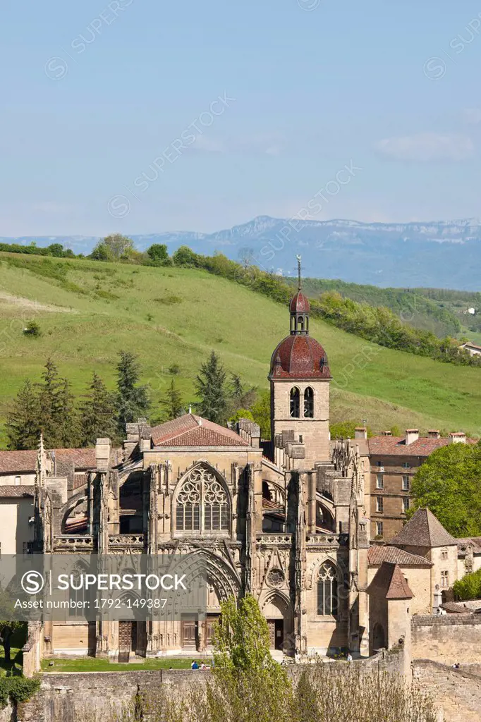 France, Isere, Saint Antoine l´Abbaye, labelled Les Plus Beaux Villages de France The Most Beautiful Villages of France, on the Route of Santiago de C...