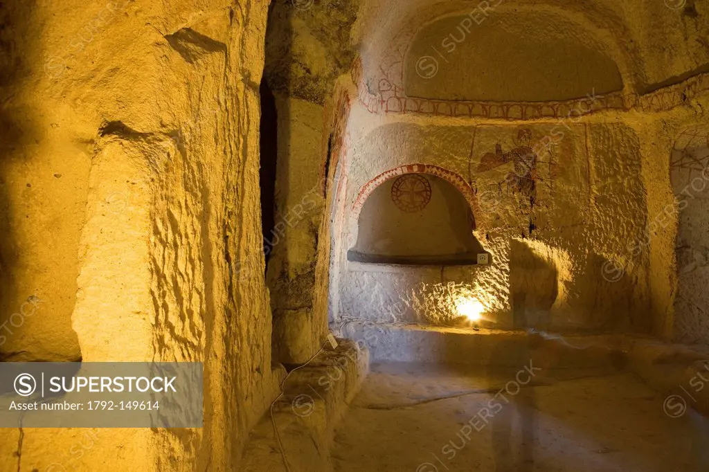 Turkey, Central Anatolia, Cappadocia, listed as World Heritage by UNESCO, Goreme valley, St Basil church or Basil Kilisesi