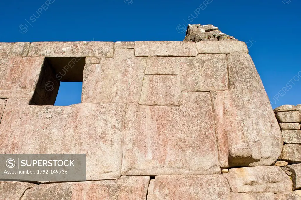 Peru, Cuzco Province, Incas sacred valley, Inca archeological site of Machu Picchu, listed as World Heritage by UNESCO, built in the 15th century unde...
