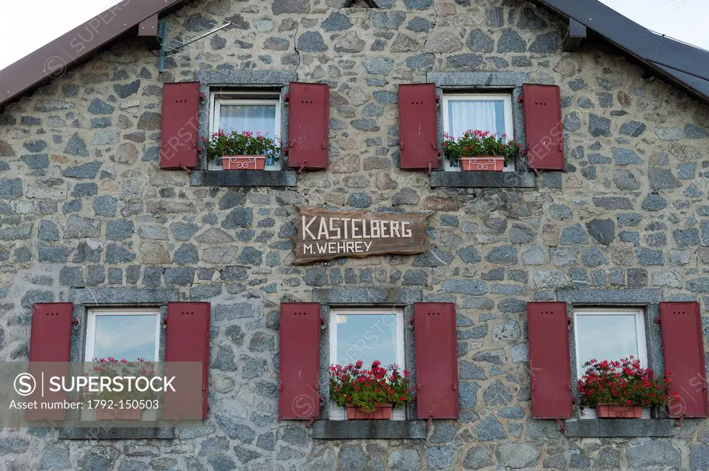 France, Haut Rhin, Vallee de Munster, Farm Inn on the crests from Vosges