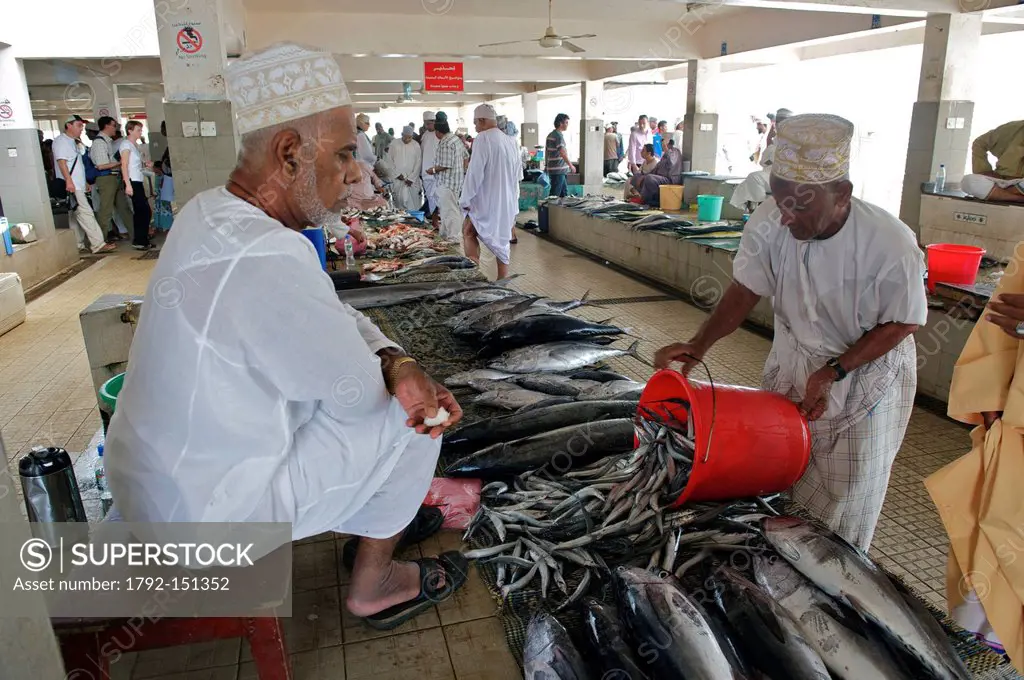 Sultanate of Oman, Muscat, Muttrah corniche, fish market