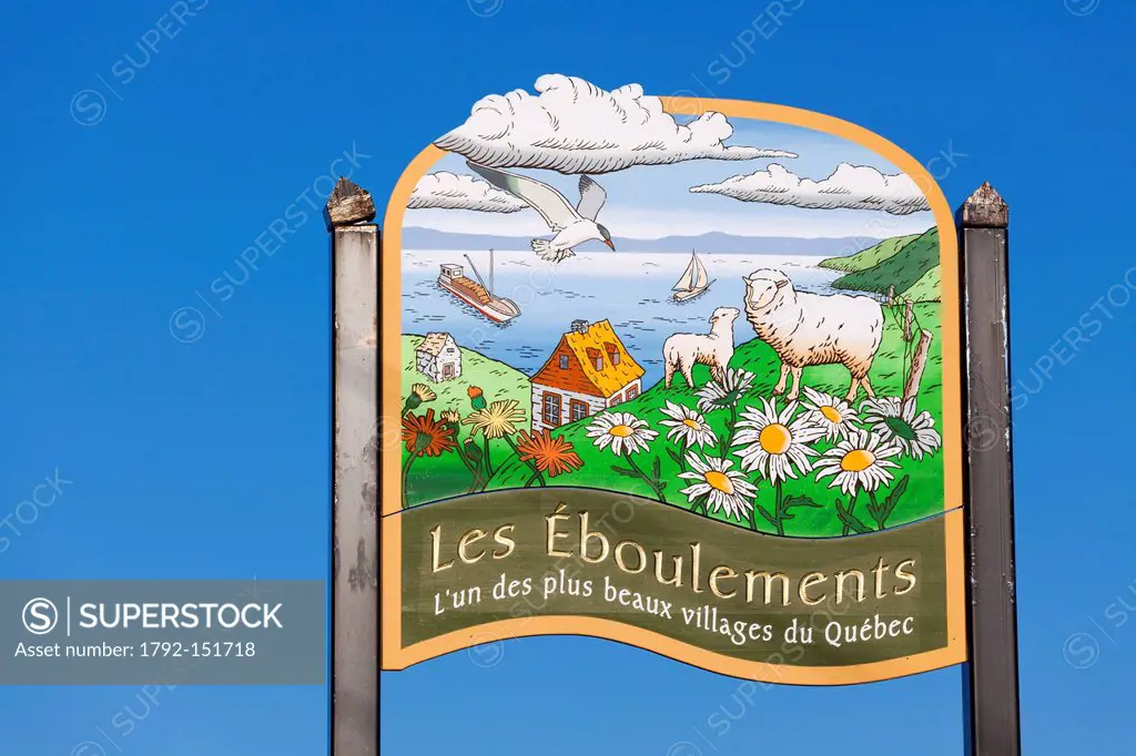 Canada, Quebec province, Charlevoix region, St Lawrence river raod, Les Eboulements, a member of the association of the most beautiful villages of Que...