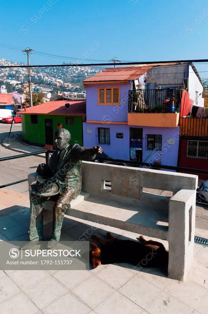 Chile, Valparaiso Region, Valparaiso City, historical centre listed as World Heritage by UNESCO, Cerro Alegre District