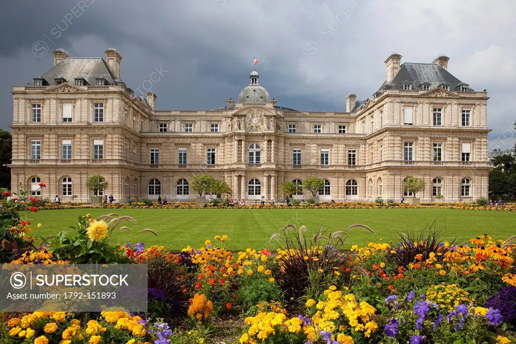 France, Paris, Palais du Luxembourg, the from the Luxembourg Garden
