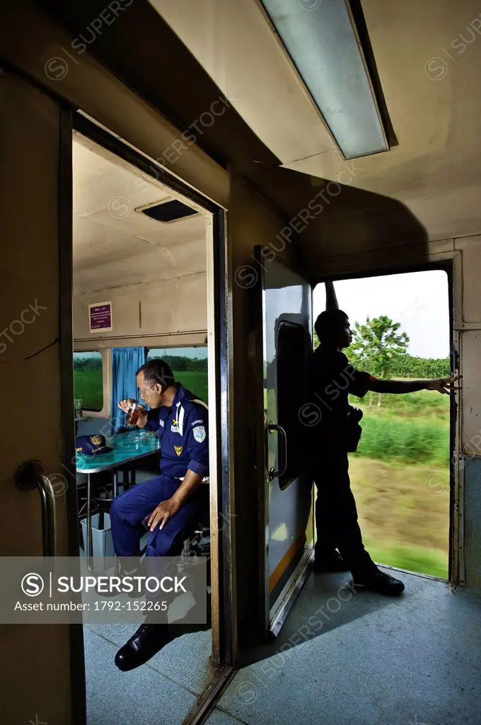 Indonesia, Java, Central Java Province, in the train between Yogyakarta and Yogyakarta