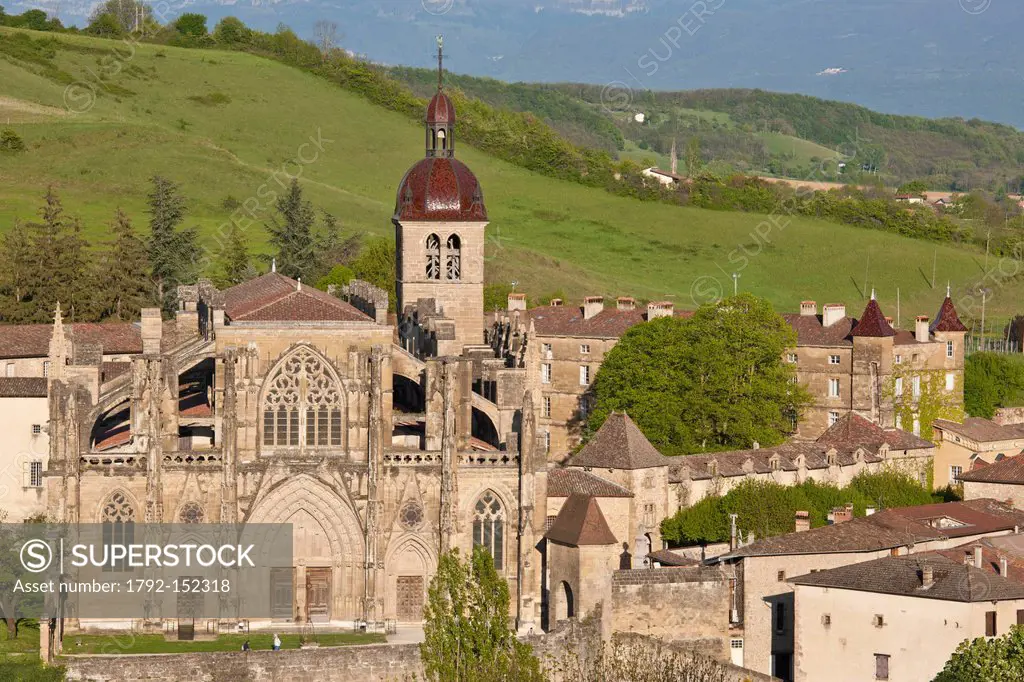 France, Isere, Saint Antoine l´Abbaye, labelled Les Plus Beaux Villages de France The Most Beautiful Villages of France, on the Route of Santiago de C...