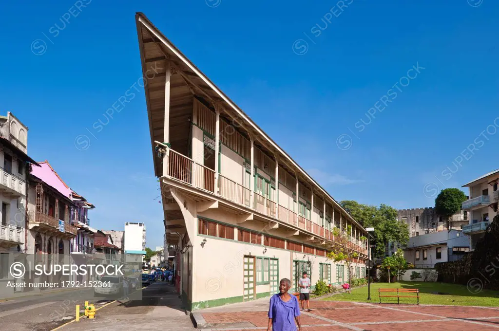 Panama, Panama City, historic town listed as World Heritage by UNESCO, Casco Antiguo, Barrio San Felipe, boat_shaped building