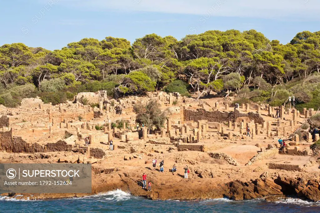 Algeria, Tipaza Wilaya, Tipasa of Mauretania ruins listed as World Heritage by UNESCO, old Punic trading post occupied by Rome, at the time strategic ...