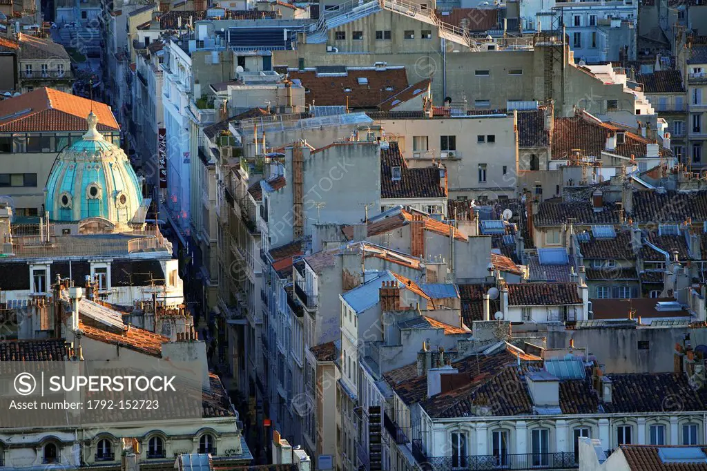 France, Bouches du Rhone, Marseille, 1st arrondissement, Rue Saint Ferreol seen from Belsunce District