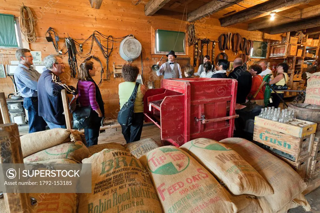 Canada, Quebec Province, Gaspe Peninsula, Perce, Anse a Beaufils, the authentic historic general store, visitors