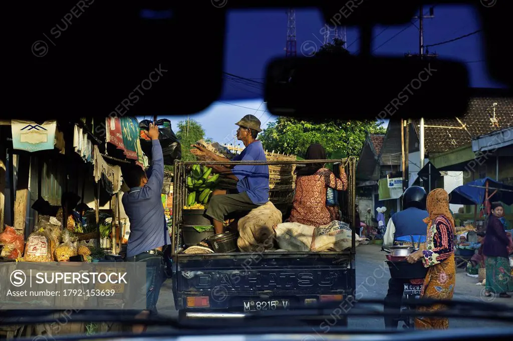 Indonesia, Java, East Java Province, Madura Island, Pasongsongan village, on the road