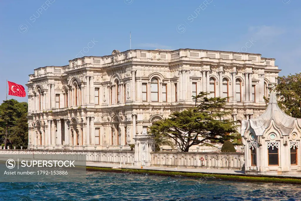 Turkey, Istanbul district of Beylerbeyi, the Palace of Beylerbeyi neoclassical style built in 1865 for Sultan Abdul Aziz on the Bosphorus